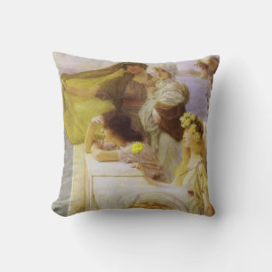 At Aphrodite's Cradle by Sir Lawrence Alma Tadema Throw Pillow