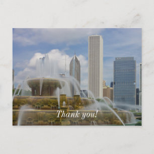 At Buckingham Fountain Thank You Postcard