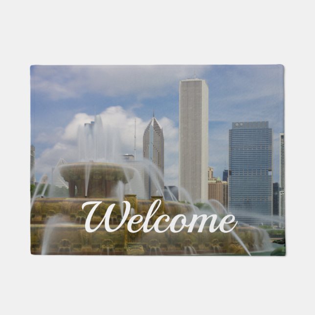 At Buckingham Fountain Welcome Doormat (Front)