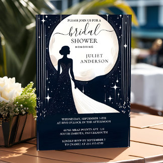 At Costume Men Tuxedo Bold Black Tie Bridal Shower Invitation