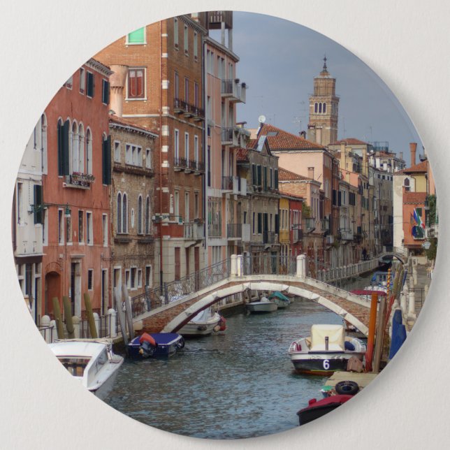 At Dorsoduro, Venice Italy 6 Inch Round Button (Front)