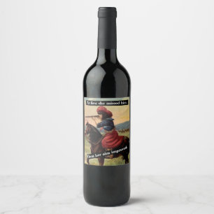 At First She Missed Him. Then Her Aim Improved Wine Label