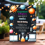At Fun Lab Kids Geek Nerd Mad Science 9th Birthday Invitation<br><div class="desc">Spark curiosity with our "Fun Lab Kids Geek Nerd Mad Science 9th Birthday Invitation"! Perfect for young scientists, this vibrant and whimsical design promises an exciting party filled with fun experiments and discoveries. The engaging elements and colourful graphics will captivate your guests, ensuring a memorable and educational celebration. Make your...</div>