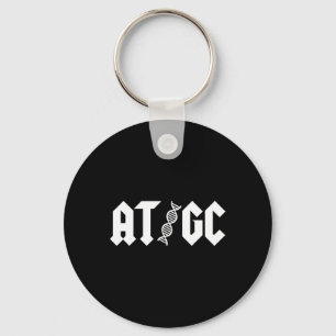At Gc Biology Dna Strand Double Helix Teacher Stud Keychain