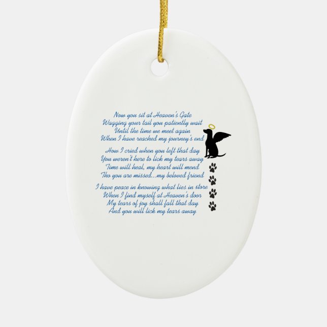 AT HEAVENS GATE CERAMIC ORNAMENT (Front)