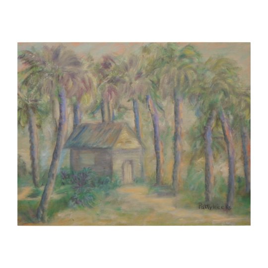 AT HOME IN MARINELAND, FLORIDA Wood Wall Art