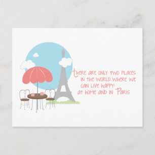 At Home or Paris Postcard