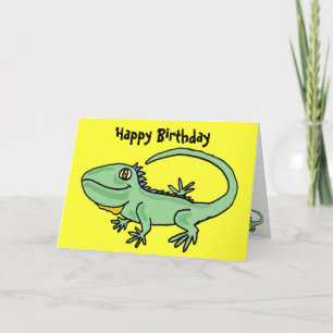 AT- Iguana Birthday Card