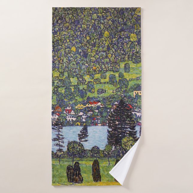 At Lake Atter, Gustav Klimt Bath Towel (Bath Towel)