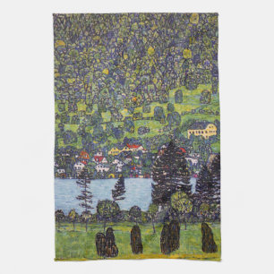 At Lake Atter, Gustav Klimt Kitchen Towel