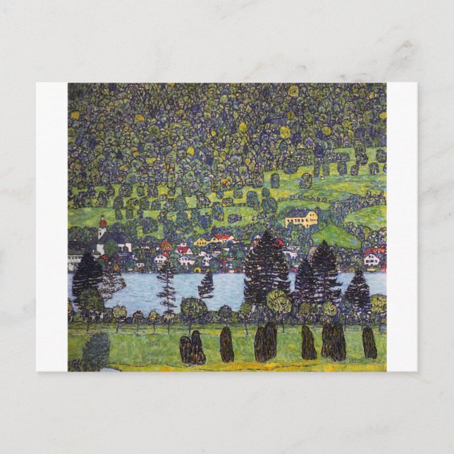 At Lake Atter, Gustav Klimt Postcard (Front)