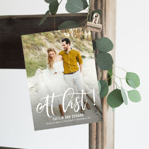 At Last EDITABLE Background Colour Save The Date