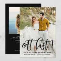 At Last EDITABLE Background Colour Save The Date