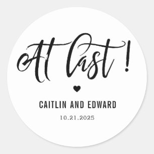 At Last EDITABLE COLOR Save The Date Stickers