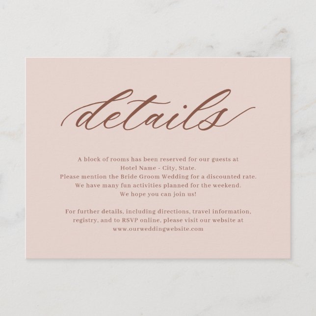 At Last Editable Colour Wedding Enclosure Card (Front)