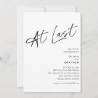 At Last Editable Modern Minimalist Wedding