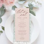 At Last Let's Eat Wedding Menu Card<br><div class="desc">Stylish menu card by © berryberrysweet . Printable digital files and matching items are available! Visit our website at berryberrysweet.com for stylish stationery designs and personalized gifts.</div>