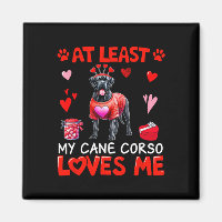 At Least My Cane Corso Loving Me Valentine's Singl