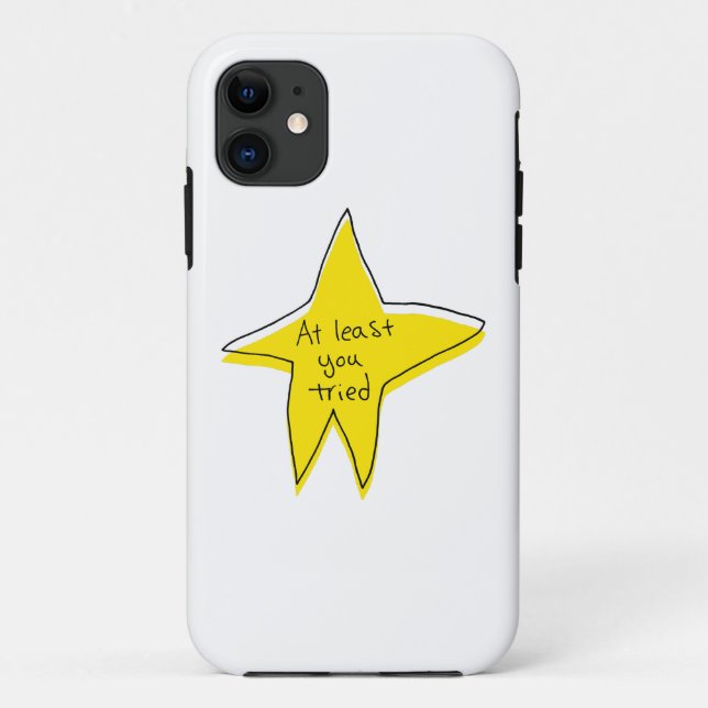 At Least You Tried - Yellow Star Case-Mate iPhone Case (Back)