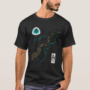 At Logo Appalachian Trail Hiking Map  T-Shirt