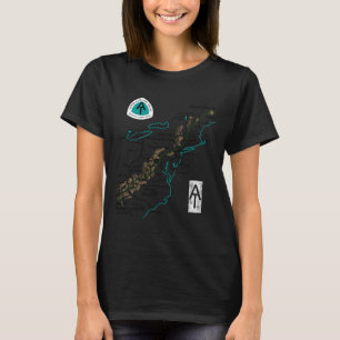 At Logo Appalachian Trail Hiking Map T-Shirt