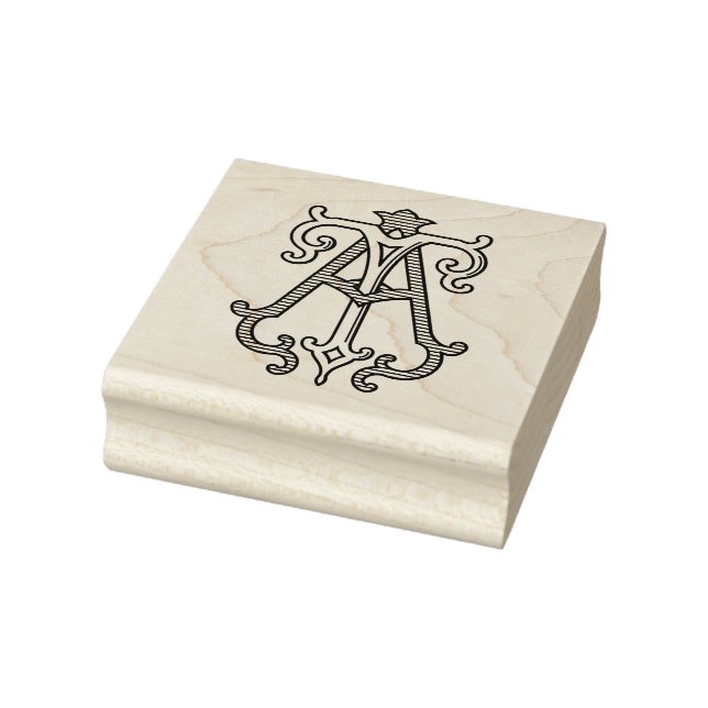 AT Monogram TA Monogram Rubber Ink Stamp (Stamp)