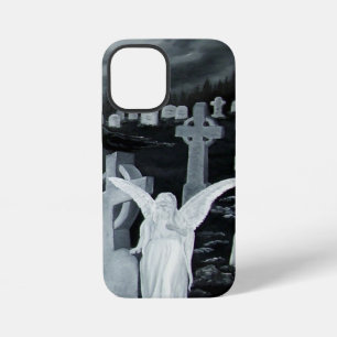 At night on the cemetery - Angel iPhone 12 Mini Case