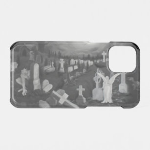At night on the cemetery - Angel with Devil iPhone 11 Pro Case