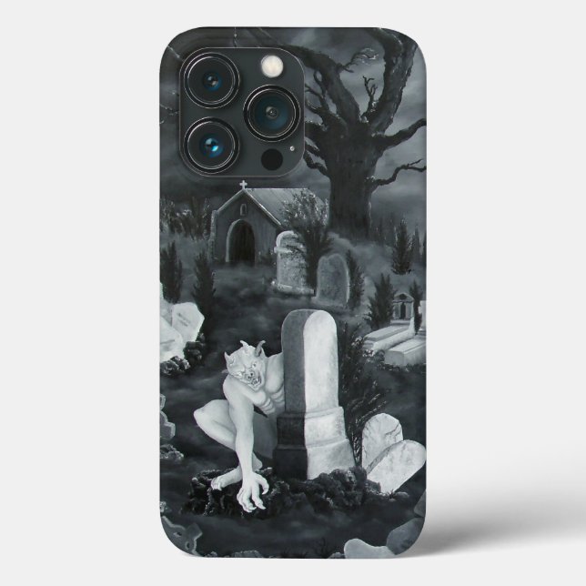 At night on the cemetery - Devil Case-Mate iPhone Case (Back)