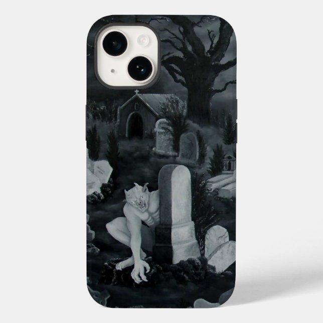 At night on the cemetery - Devil Case-Mate iPhone Case (Back)