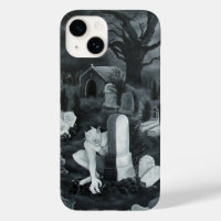 At night on the cemetery - Devil