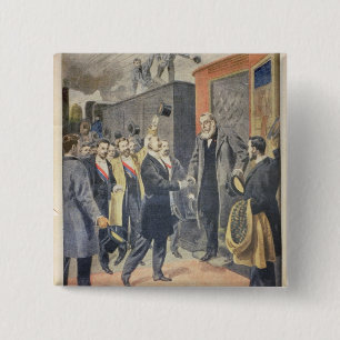 At Paris: the Arrival of President Kruger 2 Inch Square Button