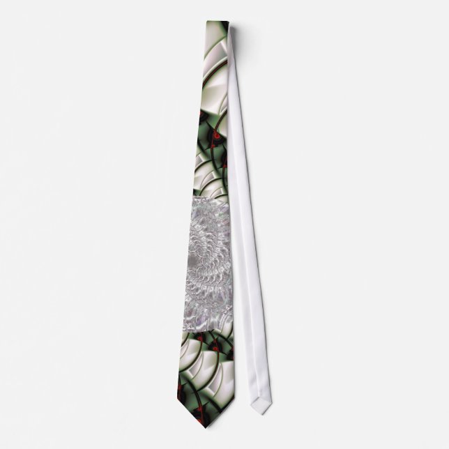 At Rest Abstract Fractal Art Tie (Front)