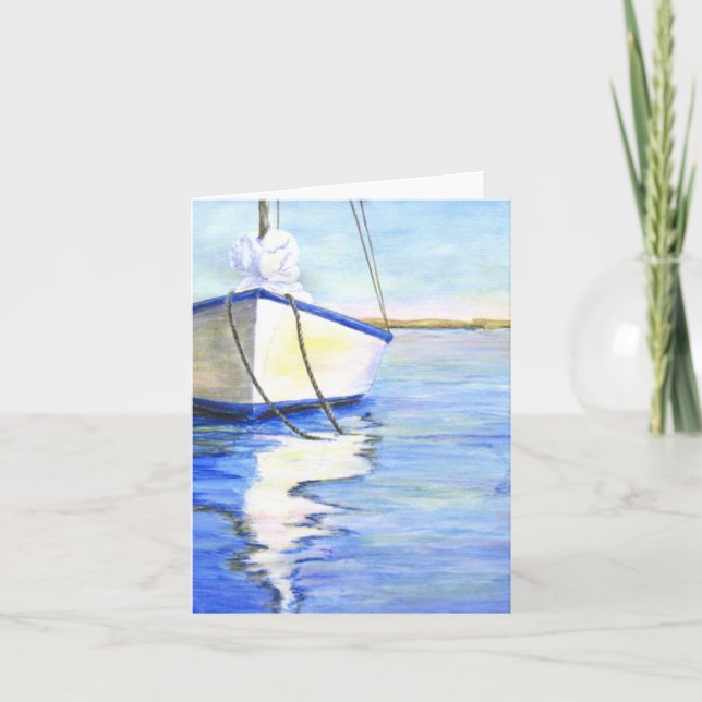 At Rest Sailboat 4x5.6 Note Card (Front)