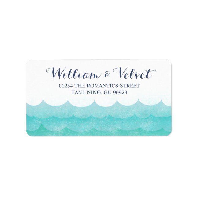 At Sea Nautical Wedding Labels (Front)
