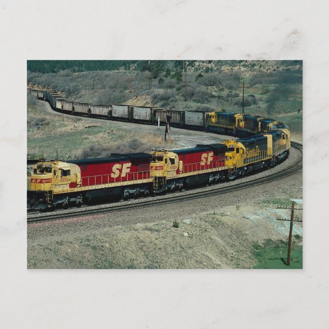 AT&SF GE POSTCARD (Front)