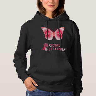 At Social Hashtag Butterfly Hoodie
