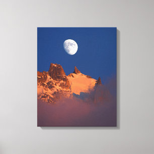 At Sunrise Aiguille du Plan Chamonix, France Canvas Print