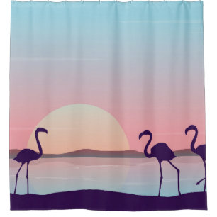 At sunrise flamingo scenery silhouettesflamingo, i