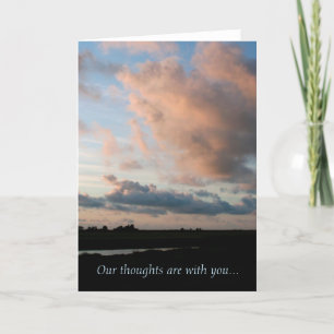 At Sunset Peaceful Sky 2 Funeral Condolences Card