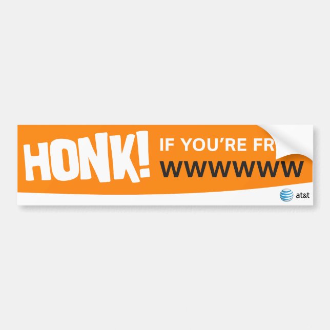 AT&T honk if sticker (Front)