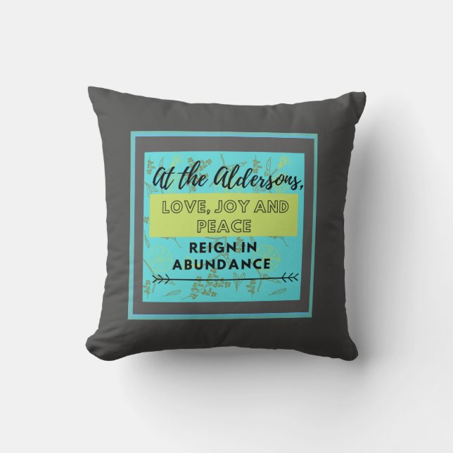 At the Aldersons Throw Pillow (Front)
