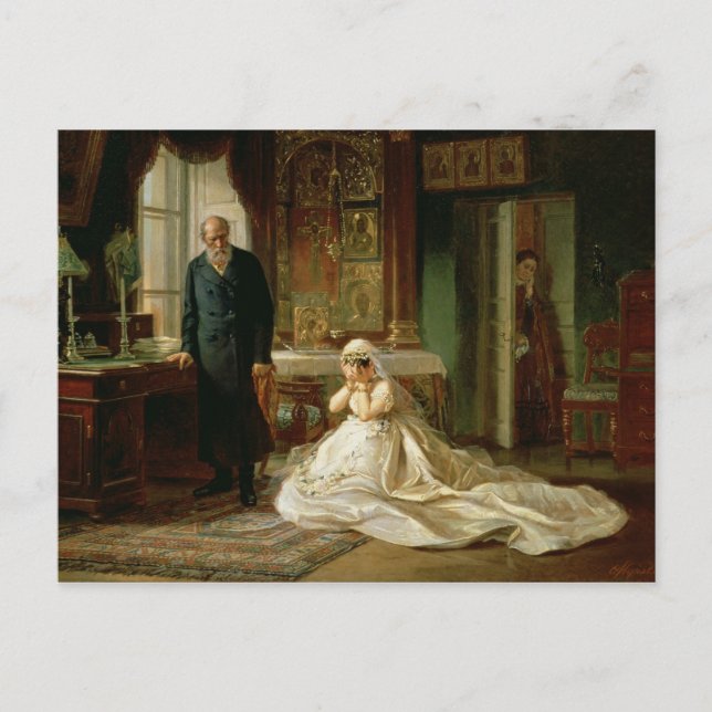 At the Altar, 1870s Postcard (Front)