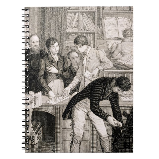 At the Bank, c.1800 (engraving) Notebook (Front)