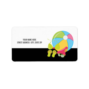 At The Beach Address Mailing Labels