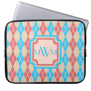 At the Beach Argyle Laptop Sleeve