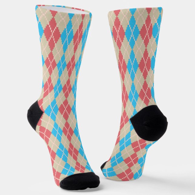 At the Beach Argyle Socks (Angled)