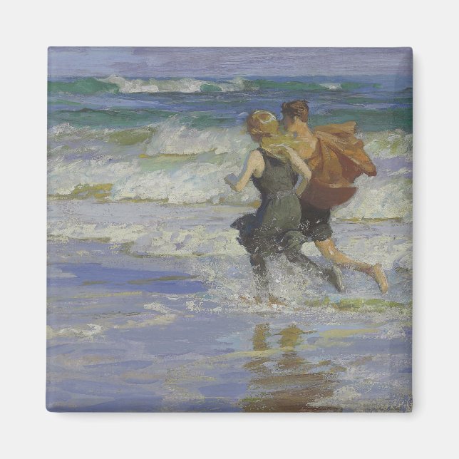 At the Beach (by Edward Henry Potthast) Magnet (Front)