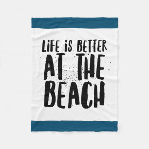 At The Beach Fleece Blanket