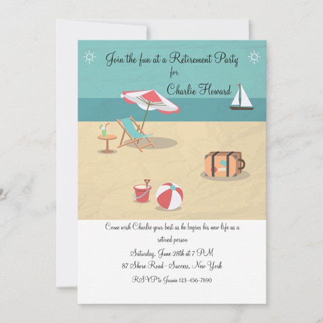 At the Beach Invitation (Front)